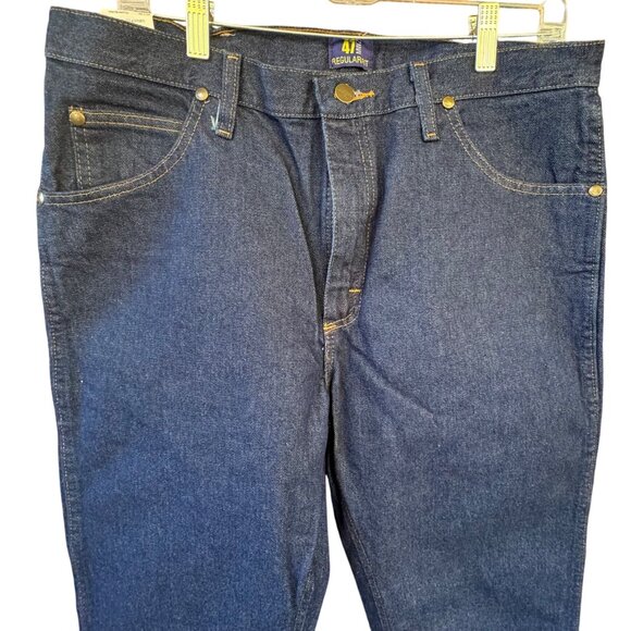 Wrangler Mens Premium Performance Regular Fit Jeans 35 X 36 Blue Denim - Picture 6 of 9